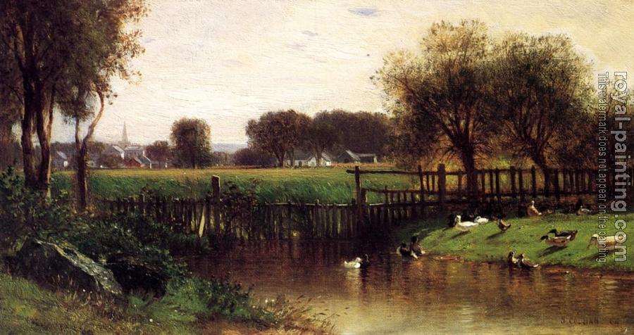 Samuel Colman : Ducks by a Pond